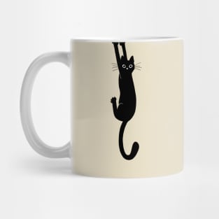 Black Cat Holding Mug